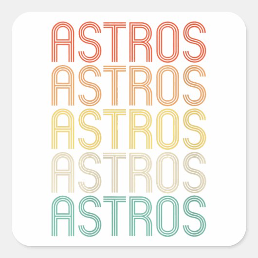 Vrouwen Astros  Vierkante Sticker (Voorkant)