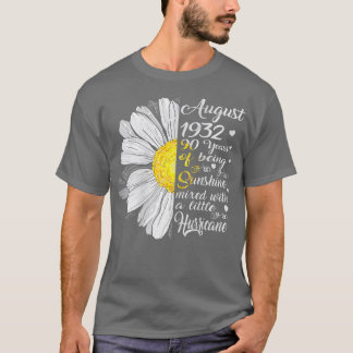 Vrouwen Augustus Girls 1932 Birthday Gift 90 jaar  T-shirt