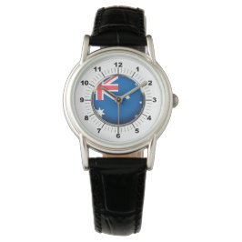 Vrouwen Australië Vlag Classic Leather Strap Horlo Horloge
