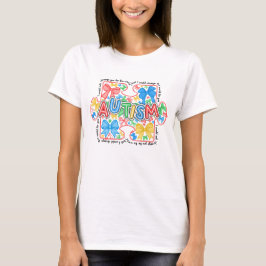 Vrouwen Autisme Bewustzijn Coquette Bow T-shirt
