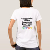 Vrouwen Autisme Bewustzijn T-shirt (Achterkant)