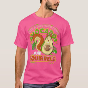 Vrouwen Avocado Lover Girls Forest Animal Squirrel T-shirt