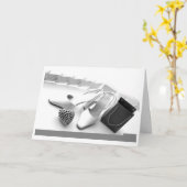 VROUWEN "AVONDMODE" WENSEN KAART (Gele Bloem)