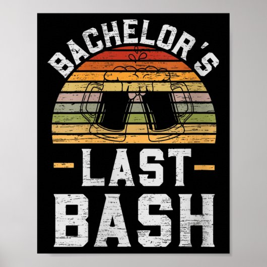 Vrouwen Bachelor's Last Bash Groomsquad Gro Poster (Voorkant)