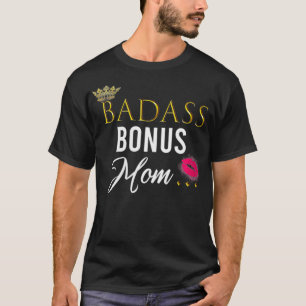 Vrouwen BADASS Bonus mama van Son Cute VNeck T-shirt
