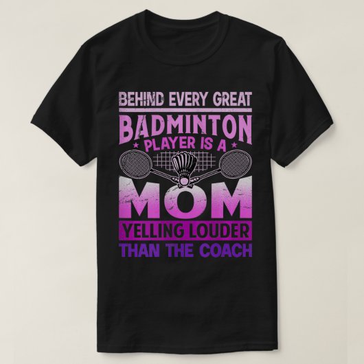 Vrouwen BADMINTON MAM schreeuwen luider dan de coa T-shirt (Design voorkant)