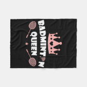 Vrouwen Badminton Queen Shuttle Badminton Lover Fleece Deken (Voorkant (Horizontaal))