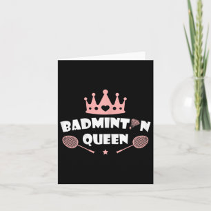 Vrouwen Badminton Queen Shuttle Badminton Lover Kaart