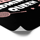 Vrouwen Badminton Queen Shuttle Badminton Lover Poster (Hoek)