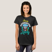 Vrouwen Badminton Shirt Funny Crazy Badminton Lady (Voorkant volledig)