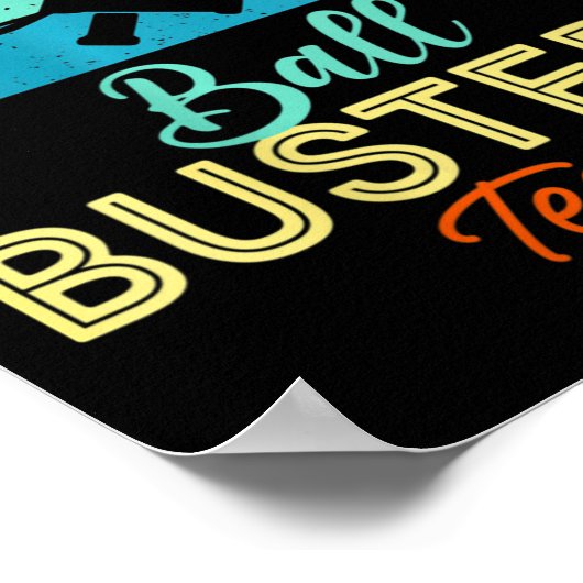 Vrouwen Bal Busters Grappig Pickleball Team V-hals Poster (Hoek)