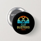 Vrouwen Bal Busters Grappig Pickleball Team V-hals Ronde Button 5,7 Cm (Voorkant /achterkant)