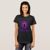 Vrouwen ~ Balans Meditatie Amp Heilige Geometrie T-shirt (Voorkant volledig)