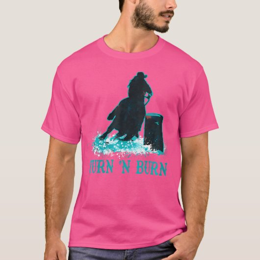 Vrouwen Barrel Racer Draai en Verbrand Barrel Raci T-shirt (Voorkant)