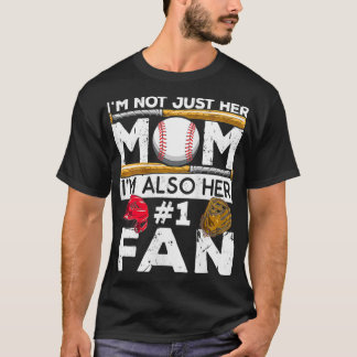 Vrouwen Baseball haar nummer 1 Fan  Moth T-shirt
