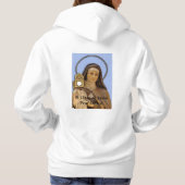 Vrouwen Basic Hooded Sweatshirt, Model is 6'2"/188 Hoodie (Achterkant)