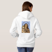 Vrouwen Basic Hooded Sweatshirt, Model is 6'2"/188 Hoodie (Achterkant volledig)
