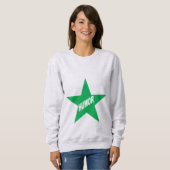Vrouwen Basic Sweatshirt ash HUMOR STAR (Voorkant volledig)