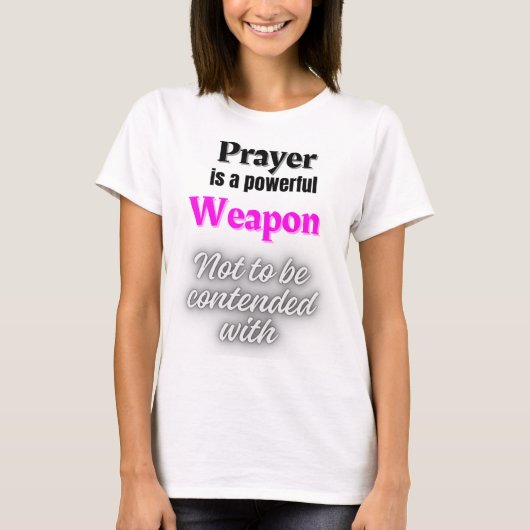 Vrouwen Basic T-shirt - Gebedskracht (Voorkant)
