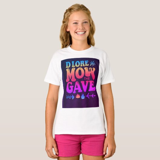 Vrouwen Basic T-shirt met 'DLORE MOW the GAVE' S (Voorkant volledig)