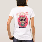 Vrouwen Basic T-shirt Rock & Rawer Cat (Achterkant)