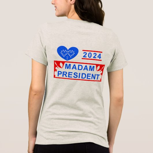 Vrouwen Basic T-shirt Tri-Blend Shirt (Achterkant)