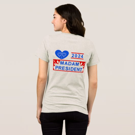 Vrouwen Basic T-shirt Tri-Blend Shirt (Achterkant volledig)