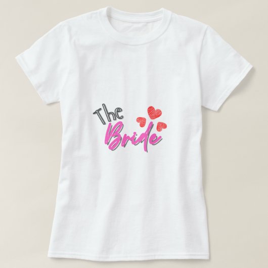 Vrouwen Basic T-shirt - Voor Team Bride (Design voorkant)