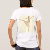 Vrouwen Basic T-shirt, Wit Gelukkig Nieuwjaar Ball T-shirt (Achterkant)