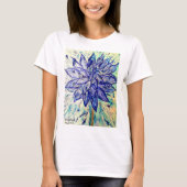 Vrouwen Basic T-shirt Zeldzaam Blauw Dalhia (Voorkant)