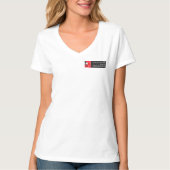 Vrouwen Basic V-hals T-shirt CSP logo (Voorkant)