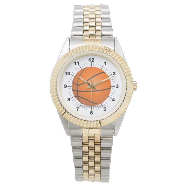 Vrouwen Basketbal Two-Tone Armband Horloge (Voorkant)