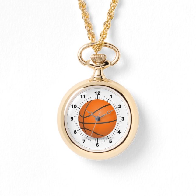 Vrouwen Basketbal Wraparound Gold Watch Horloge (Voorkant)