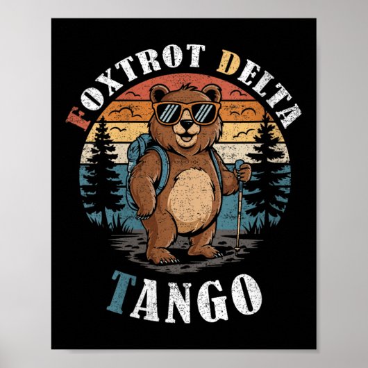 Vrouwen Beer Foxdraaft Deltas Tangos Funny Beer V- Poster (Voorkant)