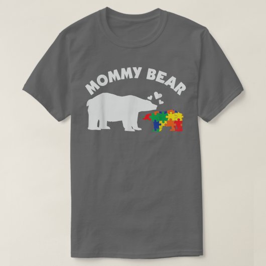 Vrouwen Beer Puzzle Piecks Autisme Mo T-shirt (Design voorkant)