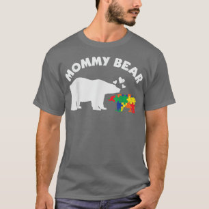 Vrouwen Beer Puzzle Piecks Autisme Mo T-shirt
