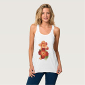 Vrouwen Begonia Bloemen Tanktop (Volledige Voorkant)
