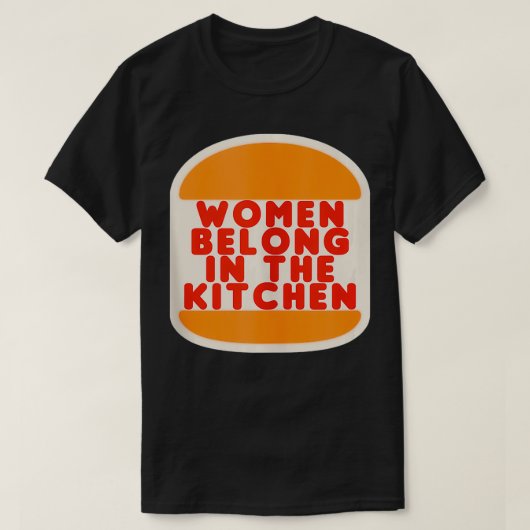 Vrouwen behoren tot de schotel van de keuken t-shirt (Design voorkant)