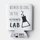 Vrouwen behoren tot de wetenschappelijke notering  blikjeskoeler (Achterkant)
