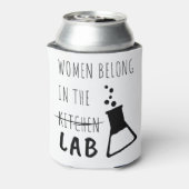 Vrouwen behoren tot de wetenschappelijke notering  blikjeskoeler (Blikje Achterkant)