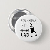 Vrouwen behoren tot de wetenschappelijke notering  ronde button 5,7 cm (Voorkant /achterkant)