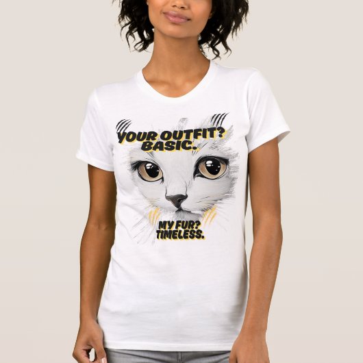 Vrouwen Bella + Canvas Slim Fit T-shirt - Kattenli (Voorkant)