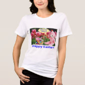 Vrouwen Bella t-shirt. Fijne Pasen. alpaca/konijn Tri-Blend Shirt (Voorkant)