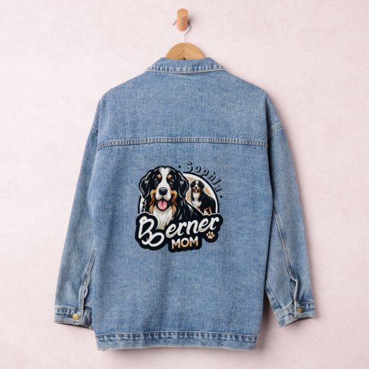 Vrouwen Berner Mam - Berner Mountain Dog Mam Gift Denim Jacket (Hangar)