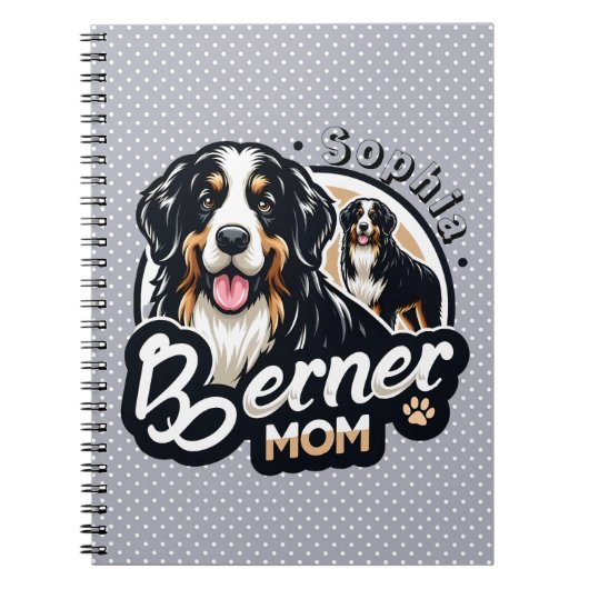 Vrouwen Berner Mam - Berner Mountain Dog Mam Gift Notitieboek (Voorkant)