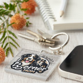 Vrouwen Berner Mam - Berner Mountain Dog Mam Gift Sleutelhanger (Voorkant Rechts)