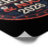 Vrouwen Bernie Sanders en AOC 2028 voor President  Poster (Hoek)