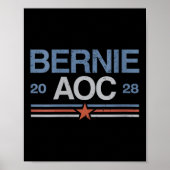 Vrouwen Bernie Sanders en AOC V-neck Poster (Voorkant)