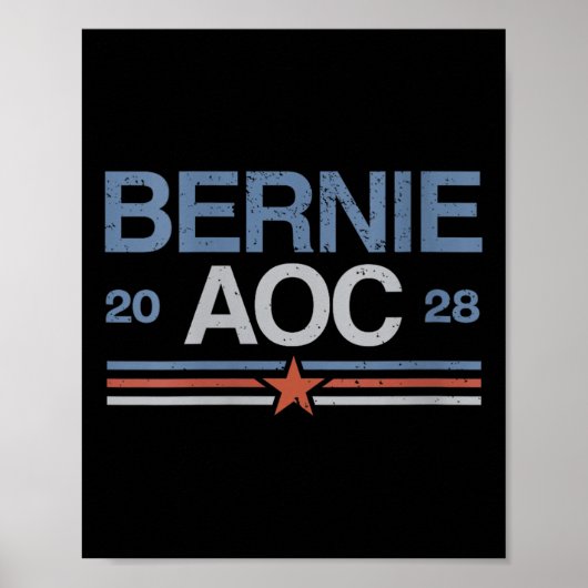 Vrouwen Bernie Sanders en AOC V-neck Poster (Voorkant)