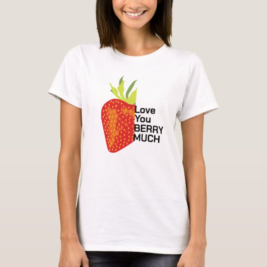 Vrouwen Berry Shirt, Retro Aardbei T-shirt (Voorkant)